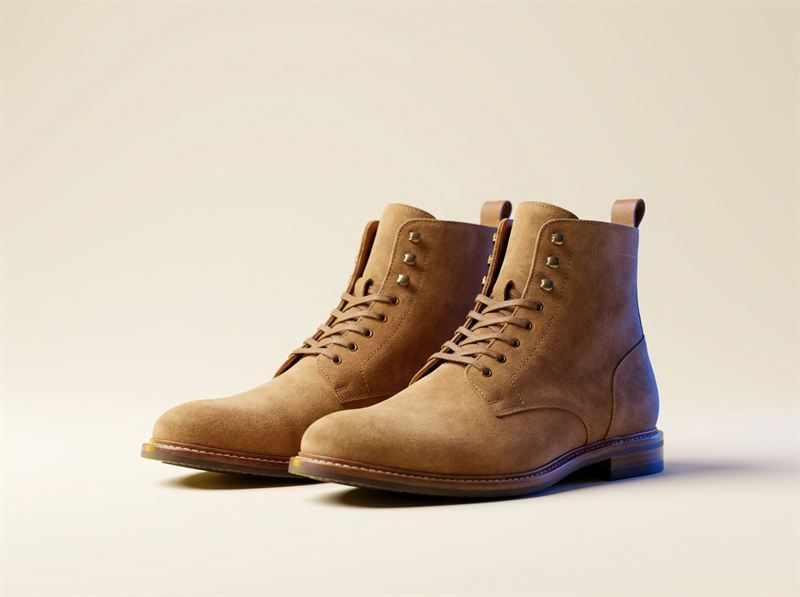 Ankle boots, tan suede