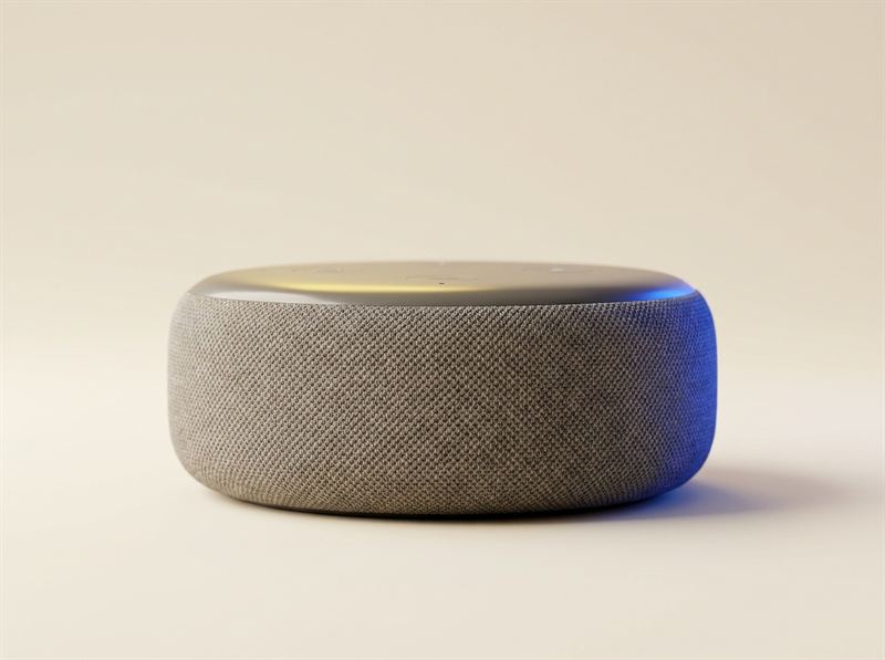 Smart speaker, fabric grille